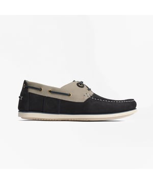These men's boat shoes feature a suede upper, faux fur lining, and rubber sole for comfort and lightweight wear. Designed for casual occasions with slip-on ease and a round toe shape