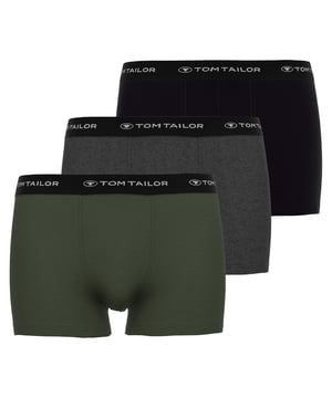 Herren Boxershorts der Marke TOM TAILOR im vorteilhaften 3er Pack. Weiches Baumwoll-Stretch Material bietet Komfort und Bewegungsfreiheit. Perfekt für den alltäglichen Bedarf.