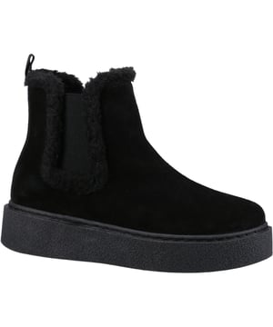 De Bella is een schattige en gezellige winter chelsea boot met een plateauzool, fleece voering voor warmte en een memory foam binnenzool voor dagelijks comfort