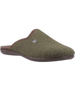 Cotswold Shoes Spelsbury Slipper - a mens slip-on mule slipper with a warm textile lining and a flexible rubber sole.