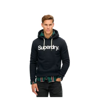 Sweatshirt Superdry Core Logo Herren Blau Baumwolle. Authentisches Kleidungsstück der Marke Superdry – Streetwear/Sportswear Design von Superdry – Superdry für Herren, ideal für den Alltag – Das blaue Sweatshirt von Superdry lässt sich perfekt mit dem Rest Ihrer Garderobe kombinieren – angenehm komfortables Baumwollmaterial – klassisch – Core Logo –