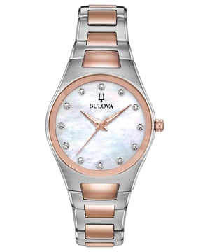 This Bulova  Analogue Watch for Women is the perfect timepiece to wear or to gift. It's Silver 30 mm Round case combined with the comfortable Multicolour Stainless steel watch band will ensure you enjoy this stunning timepiece without any compromise. Operated by a high quality Quartz movement and water resistant to 3 bars, your watch will keep ticking. This elegant, fashionable watch setted with 139 beautiful Swarovski©Crystals on the bracelet is a perfect gift for New Year, birthday,valentine's day and so on  This Analogue watch is equipped with a Luminous Hands High quality Multicolour Stainless steel strap, measuring 19 cm in length and 16 mm in width, with a Deployment clasp. Case diameter: 30 mm,case thickness: 7 mm, case colour: Silver and dial colour: Mother of pearl