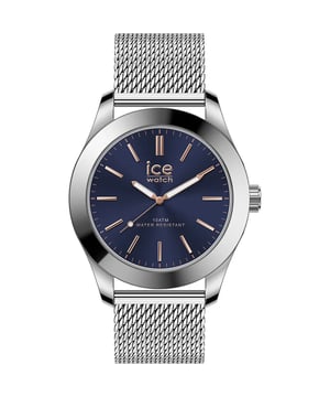 Diese Ice Watch Ice Steel - Silver Dark Blue Analog Uhr für  Herren ist das perfekte Accessoire zum tragen oder verschenken. Ihr Silber 40 mm Rund Gehäuse kombiniert mit dem bequemen Silber Armband aus  Edelstahl garantiert, dass Sie diese atemberaubende Uhr kompromisslos genießen werden. Angetrieben von einem hochwertigen Quarz Uhrwerk und wasserdicht bis 10 bars, läuft Ihre Uhr stets weiter. Elegant – sportliches und modernes Design, perfekt für Herren. Diese analoge Uhr ist mit leuchtenden Zeigern ausgestattet. Hochwertiges Silber-Edelstahlarmband, 21 cm lang und 20 mm breit, mit Klappschließe. Gehäusedurchmesser: 40 mm,Gehäuse Höhe: 10 mm, Gehäusefarbe: Silber, Zifferblattfarbe: Blau