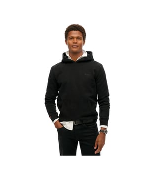 Sweatshirt Superdry Essential Herren Schwarz Baumwolle. Authentisches Kleidungsstück der Marke Superdry - Streetwear/Sportswear-Design von Superdry - Superdry für Herren, ideal für den Alltag - Schwarzes Sweatshirt von Superdry lässt sich perfekt mit dem Rest Ihrer Garderobe kombinieren - bequeme Baumwollqualität - klassisch - Essential -