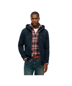 Sweatshirt Superdry Essential Herren Blau Baumwolle. Authentisches Kleidungsstück von der Marke Superdry – Streetwear/Sportswear Design von Superdry – Superdry für Herren, modisch und perfekt für den Alltag – Sweatshirt in Blau lässt sich ideal mit dem Rest Ihrer Garderobe kombinieren – bequeme Baumwollqualität – klassisch – Essential –