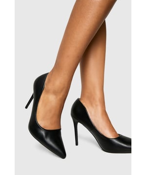 Faux Leather Stiletto Court Heels