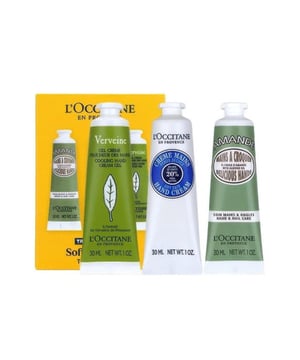Experience the luxury and care of Provence with the L'Occitane Soft Hands Trio Travel Gift Set. This essential travel companion guarantees your hands remain soft and nourished throughout your journeys.

Each set includes:

Verbena Hand Cream 30ml: Infused with citrusy verbena, revitalises and refreshes, perfect for a midday pick-me-up.
20% Shea Butter Hand Cream 30ml: Rich in Shea Butter, it deeply moisturises and protects your skin.
Almond Hand Cream 30ml: Enriched with almond extracts, it leaves your hands silky and smooth.
This unisex set offers a moment of indulgence tailored for any skin type, promising effective hand care in three delightful scents.

Compact and portable; ideal for travel.
Perfect gift for anyone who appreciates premium skincare.
Nourishes, hydrates, and protects the skin.
Features best-selling L'Occitane hand creams.