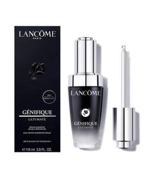 ULTIMATE REPAIR, REVERSES VISIBLE SKIN DAMAGES*. Introducing our REVOLUTION in repair science; New Génifique Ultimate Serum. The new serum is powered with Beta Glucan-CM technology, known to accelerate skin repair. Combined with Hyaluronic Acid, Licorice Extract and our iconic pre-& probiotic fractions, this formula offers the ultimate repair solution, targeting the appearance of redness, fine lines and smoother skin.

What makes the difference?

At Lancôme, we believe youth is in repair. Starting from age 25, your skin's capacity to repair itself decreases every year, and skin that cannot repair is skin that ages faster. Born from 27 years of research in repair science, Génifique Ultimate serum offers a dual repair action enriched with our new key ingredient Beta Glucan-CM.: Helps repair the skin barrier Helps repair early signs of ageing Each dropper contains 90 trillion Beta Glucan-CM.


ULTIMATE RESULTS 93% say skin feels smoother** 82% say skin looks more glowing & luminous** 86% say skin feels hydrated**

ULTIMATE TECHNOLOGY - 27 years of research - Patented Formula - 90 trillion Beta Glucans in each dropper

ULTIMATE COMPATIBILITY - Suitable for all skin types, including sensitive skin - Lightweight, fresh and fast absorbing texture

ULTIMATE BY DESIGN - High precision dropper for the perfect dose - Refillable 50ml format


*Appearance of fine lines and wrinkles, smoothness & skin quality
** Self assessment, 81 women, 4 weeks
Suitable for
All Skin Types

How to use
• Use morning and night as the first step of your routine to reveal your skin’s glow. • To quickly refresh your radiance, press it on your chin, cheeks and forehead at any time of day.