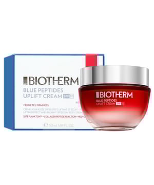 Biotherm Blue Peptides Uplift Firming Cream SPF30 50ml is a cream that can be used daily to protect your skin, restoring its elasticity and radiance.

It is enriched with a combination of collagen peptide fractions and Life Plankton to help boost firmness, offering a targeted solution for firming skin and combating the signs of cutaneous aging.
This cream protects the skin from long UVB-UVA rays, responsible for photoaging and collagen loss.

Subtly dewy, it instantly illuminates the skin.
Contours appear redefined, the appearance of wrinkles reduced, skin looks lifted.