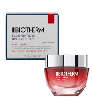 Biotherm Blue Peptides Uplift Firming Cream 50 ml is a cream that can be used daily to restore elasticity, radiance and tone to your skin.

It's enriched with a combination of collagen peptide fractions and Life Plankton to help boost firmness, offering a targeted solution for firming skin and fighting the signs of skin aging.

Subtly dewy, it instantly illuminates the skin.
Contours appear redefined, the complexion visibly younger, and skin looks lifted.