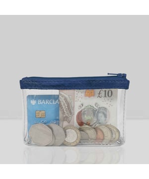 Size:13cm x 8.5cm x 2cm. The Dinah Transparent Zip Top Coin Purse is a unique handcrafted leather accessory that combines practicality with a fashionable twist. Its transparent design is sure to draw attention, while its compact size makes it an ideal accessory for any occasion. Composition:Body: Genuine Leather, PU transparent, Lining: Polyester.