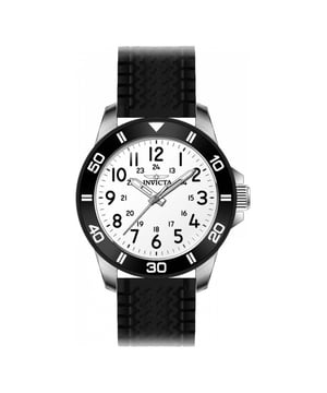 Practical, hardwearing and reliable watches from Invicta. This Mens Pro Diver Watch IN-43629 has all the Invicta traits, a sublime meticulously crafted timepiece for all occasions. And like all watches from us, you can buy with complete confidence knowing we are official Invicta dealers so your Mens Pro Diver Watch IN-43629 will arrive with a full manufacturer backed warranty and all documents.  Dimensions (cm): 10x10x5