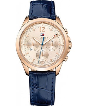 Tommy Hilfiger 1781703 - Reloj para mujer autom&#225;tico acero inoxidable&bull; material: acero inoxidable&bull; cristal: min&egrave;ral&bull; pulsera: cuero&bull; correa: rosa&bull; resistencia al agua: 0 m (0 ATM)&bull; tama&ntilde;o de la caja: 36 mm