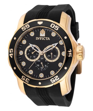 Functional and heard wearing, this Mens Pro Diver Watch IN-45720 by Invicta will keep ticking away tirelessly on your wrist for many years to come. The Mens Pro Diver Watch IN-45720 is the perfect gift.  Dimensions (cm): 10x10x5
