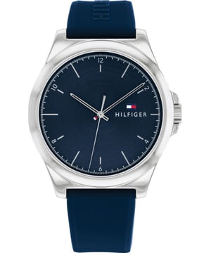 Tommy Hilfiger 1710616 - Reloj para hombre cuarzo acero inoxidable&bull; material: acero inoxidable&bull; cristal: min&egrave;ral&bull; pulsera: silicona&bull; correa: gris&bull; resistencia al agua: 0 m (0 ATM)&bull; tama&ntilde;o de la caja: 42 mm