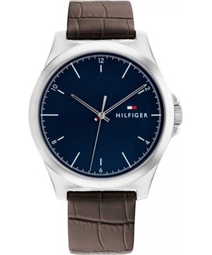 Tommy Hilfiger 1710549 - Reloj para hombre cuarzo acero inoxidable&bull; material: acero inoxidable&bull; cristal: min&egrave;ral&bull; pulsera: cuero&bull; correa: gris&bull; resistencia al agua: 0 m (0 ATM)&bull; tama&ntilde;o de la caja: 42 mm