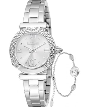 Funcional y fácil de llevar, este Estuche de Reloj y Pulsera Curiosa para Damas JC1L332M0045 de Just Cavalli seguirá marcando el tiempo incansablemente en tu muñeca durante muchos años. El Estuche de Reloj y Pulsera Curiosa para Damas JC1L332M0045 es el regalo perfecto. Dimensiones (cm): 10x10x5