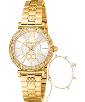 The Ladies Varenna Watch and Bracelet Gift Set JC1L273M0055 from Just Cavalli is a great example of why the Just Cavalli range has become so popular. Suitable for most occasions/pursuits its hard to find a reason why the Ladies Varenna Watch and Bracelet Gift Set JC1L273M0055 shouldn't be high up on your shopping list. The Ladies Varenna Watch and Bracelet Gift Set JC1L273M0055 makes a wonderful gift.  Dimensions (cm): 10x10x5