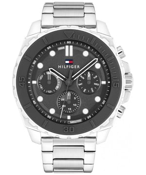 Tommy Hilfiger 1710689 - Reloj para hombre cuarzo acero inoxidable&bull; material: acero inoxidable&bull; cristal: min&egrave;ral&bull; pulsera: acero inoxidable&bull; correa: gris&bull; resistencia al agua: 50 m (5 ATM)&bull; tama&ntilde;o de la caja: 48 mm