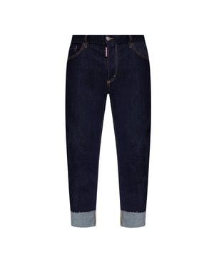 Elevate your wardrobe with the Dsquared2 Sailor Jean in dark blue denim, crafted from a premium blend of 99% cotton and 1% elastane for exceptional comfort and durability. These men's jeans offer a modern fit that moves with you, combining classic sailor-inspired style with contemporary tailoring. The rich navy blue color adds versatility, making them perfect for both casual outings and smart-casual occasions. Designed to provide lasting wear and a flattering silhouette, these jeans are a must-have for those who value quality and style in their everyday attire