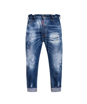 Discover the perfect blend of style and comfort with the Dsquared2 Big Deans Brother Jean in navy blue. Crafted from 98% cotton and 2% elastane, these jeans offer a soft, breathable feel with just the right amount of stretch for all-day wear. The classic blue denim design adds a timeless edge to your wardrobe, while the tailored fit ensures a modern, flattering silhouette. Ideal for casual outings or dressing up with a smart jacket, these jeans combine durability and fashion effortlessly. Elevate your everyday look with a pair that stands out for quality and style