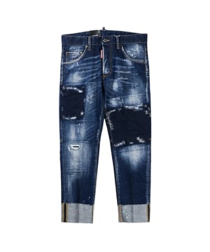 Discover the Dsquared2 Sailor Jean in Dark Blue, crafted from a premium blend of 98% cotton and 2% elastane for exceptional comfort and durability. These jeans feature a distinctive sailor-inspired design with stylish patch details, offering a modern twist on classic denim. The dark navy blue wash adds versatility, making them perfect for both casual and smart-casual occasions. Designed for men who appreciate quality and fashion-forward style, these jeans provide a flattering fit with just the right amount of stretch for ease of movement. Elevate your wardrobe with these standout denim pants that combine timeless appeal with contemporary edge