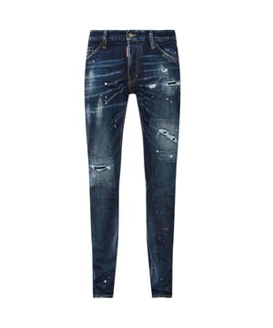 DSQUARED2 Cool Guy Jean in dark blue denim combines classic style with modern comfort. Crafted from 99% cotton and 1% elastane, these jeans offer a soft, breathable feel with just the right amount of stretch for ease of movement. The navy blue wash adds a versatile, timeless look that pairs effortlessly with any outfit. Designed for men who appreciate quality and style, these jeans provide a flattering fit that enhances your silhouette while ensuring all-day comfort. Elevate your wardrobe with these durable, stylish pants that are perfect for both casual and smart-casual occasions