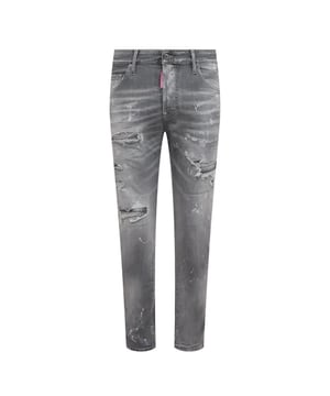 Experience the perfect blend of style and comfort with the Dsquared2 Light Grey Skater Jeans. Crafted from 98% cotton and 2% elastane, these jeans offer a soft, breathable feel with just the right amount of stretch for ease of movement. The light grey wash adds a modern, versatile touch to your wardrobe, ideal for casual outings or urban streetwear looks. Designed with a relaxed skater fit, they provide a laid-back silhouette that complements any outfit while ensuring all-day comfort. Elevate your denim collection with these durable, stylish jeans that combine quality craftsmanship with contemporary fashion
