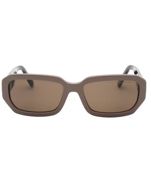 Discover the perfect blend of style and sophistication with the Marc Jacobs Bold Brown Sunglasses. Designed for women, these sunglasses feature a striking mud brown frame that complements any outfit effortlessly. With precise dimensions of 56mm lens width, 18mm bridge, and 140mm temple length, they offer a comfortable and secure fit. The high-quality lenses provide excellent protection from the sun while enhancing your vision clarity. Elevate your look and make a confident statement wherever you go with these timeless Marc Jacobs sunglasses. Ideal for daily wear or special occasions, they combine fashion and function seamlessly. 100% Plastic