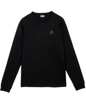 Werten Sie Ihre Garderobe mit dem langärmeligen schwarzen Diesel-T-Shirt auf. Es ist aus 100 % hochwertiger Baumwolle gefertigt und bietet außergewöhnlichen Komfort und Langlebigkeit. Dieses elegante, vielseitige Modell mit klassischer Passform und dezentem Branding eignet sich perfekt für Freizeitausflüge und Lagenlooks. Das atmungsaktive Material sorgt für ganztägigen Tragekomfort, während die zeitlose schwarze Farbe jedem Outfit einen mühelosen Stil verleiht. Investieren Sie in ein hochwertiges Basic, das den typischen Stil von Diesel mit Alltagstauglichkeit verbindet