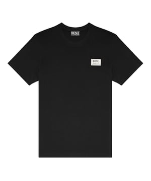 Elevate your casual wardrobe with the Diesel Small Patch Logo Black T-Shirt, crafted from 100% cotton for exceptional comfort and breathability. This men's tee features a subtle yet distinctive Diesel patch logo, adding a touch of urban style to your everyday look. Its classic black color pairs effortlessly with any outfit, making it a versatile staple for your collection. Durable and soft, this t-shirt ensures long-lasting wear while keeping you comfortable throughout the day. Perfect for those who appreciate quality and understated design, it's an essential piece for modern, confident style