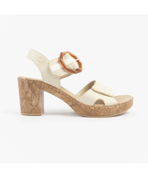 These women's open-toe sandals feature a synthetic upper, breathable lining, and a comfortable block heel. Ideal for casual wear with a relaxed fit and easy touch fasten closure