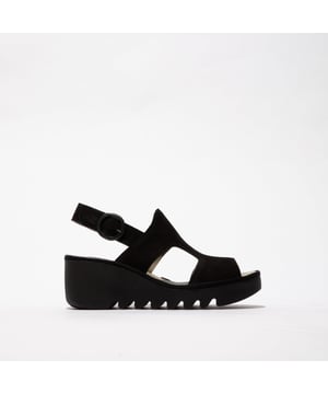 These open-toe wedge sandals feature a leather upper and lining with a TPR sole, offering comfort and breathability for casual wear