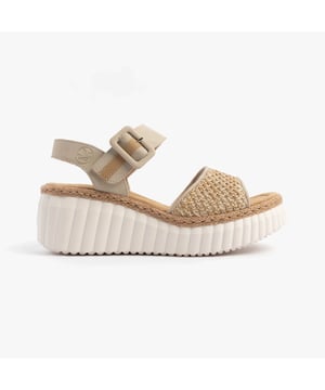 These women's wedge sandals feature a synthetic upper, textile lining, and RIRICON sole, offering comfort and an open toe design, ideal for casual wear