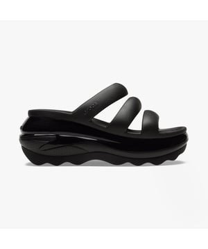 These women's slip-on sliders feature Croslite material for comfort and breathability, a platform heel, and an open toe design, ideal for casual wear