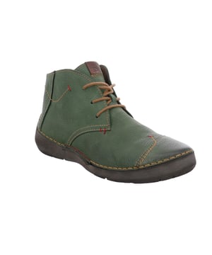 Estas botas de tobillo cuentan con un upper de cuero, forro de microfibra y suela sintética, ofreciendo transpirabilidad y comodidad. Ideales para un uso casual, con puntera redonda y cierre de cordones.