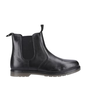 The Amblers Colchester Men's Safety Boot is a durable and versatile unisex occupational Chelsea boot designed for long-lasting comfort and performance. Crafted from high-quality full-grain polished black leather, these boots feature industrial-strength elasticated gusset panels for a secure and comfortable fit. The convenient front and rear textile pull loops make them easy to slip on and off, while the energy-rebounding PVC sole unit provides excellent support and cushioning, ensuring comfort throughout the day. Ideal for demanding work environments, this pull-on Chelsea boot combines style, safety, and practicality.
-Made from high-quality full-grain polished black leather
-Industrial-strength elasticated gusset panels for secure fit
- Front and rear textile pull loops for easy on/off
- Energy-rebounding PVC sole for support and cushioning
- Ideal for demanding work environments
- Combines style, safety, and practicality