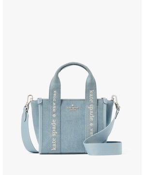 You Know This Tote Holds Your Everyday Stuff Like A Wallet, Keys, Phone, Sunglasses. It Also Holds: Two Red Lipsticks, $6 In Change, 11 Crumpled Receipts, An Avocado…, Kip Denim Mini Tote,  Length: 7.62 Cm,  Width: 17.37 Cm,  Height: 13.92 Cm