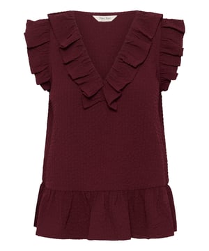 Fijne was 30°, niet bleken, niet in de droger drogen, Druipnat ophangen in de schaduw, warm strijken max. 150° C,   100% Polyester (Gerecycled)
