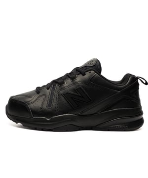 Delivering expert cushioning and support these 608 V5 from New Balance are ideal for any sporting activity. Versatile enough for whatever your workout entails, with premium cushioning and superb stability and support that wont let you down. 
 Crafted from a premium leather/synthetic mix upper for great durability, the 608 features stylish looks and flexible cushioning that gives long lasting comfort. The highly cushioned ABZORB midsole absorbs impact through a combination of cushioning and compression resistance delivering firm yet flexible cushioning while the Abzorb technology to the heel and ankle means that your foot is protected to the highest level during high impact activities. 
 The rubber cup outsole provides long-wearing durability, and the stability shank gives lateral stability and support whilst keeping your feet firmly in place during intense workouts. With a soft and supportive comfort memory foam insole you will feel your feet slip into fatigue free wear.
 - Premium leather/synthetic upper
 - Wide 2E fit
 - Soft padded ankle and heel collar
 - Secure lace up fastening 
 - Heel tab for easy on / off wear 
 - Highly cushioned Abzorb midsole
 - Memory foam insole
 - Non marking rubber flex grooved outsole
 - New Balance branding throughout