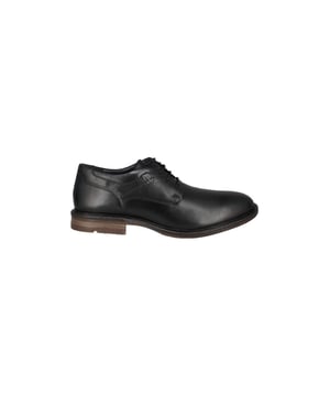 Diese formellen Herrenschuhe verfügen über ein Lederoberteil, ein Textilfutter, eine Gummisohle, eine Schnürung und einen niedrigen Blockabsatz, die Komfort und Atmungsaktivität für berufliche Anlässe bieten.