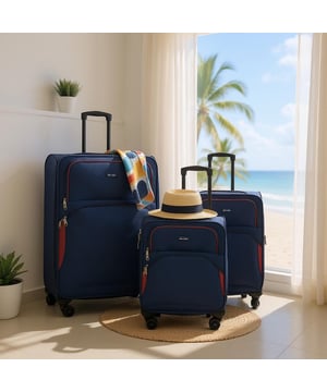 Upgrade your travel essentials with 8-Wheel Lightweight Suitcases, designed for style, durability, and practicality. This soft-shell luggage set is crafted from high-quality nylon, offering a sleek appearance and exceptional performance for all your journeys.

Features:
Lightweight Nylon Material: Durable yet lightweight, making it easy to handle while ensuring long-lasting use.
Expandable Design (Medium & Large): Provides flexibility with more than 20% extra storage capacity
Secure Lock: Keeps your belongings safe with integrated combination lock
4X Dual Wheels with 360° Mobility: Ensures effortless manoeuvrability across various surfaces.
Ergonomic Telescopic Handle: Designed for comfort and easy handling.
Organized Interior: Includes tie-down straps, zippered compartments, and mesh dividers for hassle-free packing.

Available Sizes and Specifications:

Cabin:
Dimensions: 48 x 37 x 20 cm
Weight: 2.70 kg
Capacity: 36L

Medium:
Dimensions: 54 x 41 x 26.5 cm
Weight: 3.20 kg
Capacity: 64L

Large:
Dimensions: 73.5 x 45 x 29.5 cm
Weight: 3.90 kg
Capacity: 98L

These versatile suitcases are perfect for all types of travels, whether it’s a short trip or an extended vacation. The sleek design ensures timeless elegance, while the lightweight construction and advanced features offer unparalleled convenience.
NOTE: These suitcases are sold individually not as a set, so please select your desired size while placing an order.