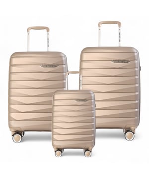 Travel in timeless style with our Hard Shell Classic Suitcases, designed for both practicality and elegance. Crafted with premium materials, this set is built to meet the needs of frequent travelers, combining robust features with a sleek finish.

Features:
Durable Polypropylene Construction: Lightweight and resilient, offering superior protection for your belongings.
Secure TSA-Approved Lock: Ensures your luggage is travel-compliant and your items are safe during transit.
4x Smooth Dual Wheels: Provides effortless 360° mobility for smooth navigation through airports and crowded areas.
Ergonomic Telescopic Handle: Designed for a comfortable and firm grip during use.
Thoughtful Interior Design: Includes tie-down straps, a zippedivider, and compartments to keep your items neatly organized.
Available Size and Specification:
Cabin:
Dimensions: 36 x 22.5 x 56 cm 
Weight: 2.60 kg
Capacity: 36L
Medium:
Dimensions: 43 x 27 x 66 cm
Weight: 3.30 kg
Capacity: 58L
Large:
Dimensions: 49 x 30 x 76 cm
Weight: 4.10 kg
Capacity: 88L
These classic suitcases are perfect for any occasion, whether you're embarking on a business trip, a weekend getaway, or a long vacation. With its sturdy build, smooth maneuverability, and secure locking system, you can travel with confidence and ease.

NOTE: These suitcases are sold individually not as a set, so please select your desired size while placing an order.