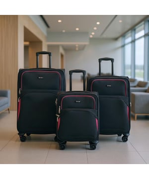 Werten Sie Ihre Reiseutensilien auf mit dem 8-Rollen-Leichtkofferset in 3 Größen (Kabinenkoffer, Mittel & Groß), das auf Stil, Haltbarkeit und Zweckmäßigkeit ausgelegt ist. Dieses Weichschalen-Gepäckset ist aus hochwertigem Nylon gefertigt und bietet eine elegante Optik und außergewöhnliche Leistung für alle Ihre Reisen. Eigenschaften: Leichtes Nylonmaterial: Robust und dennoch leicht, sodass es einfach zu handhaben ist und eine lange Lebensdauer gewährleistet. Erweiterbares Design (Mittel & Groß): Bietet Flexibilität mit über 20 % zusätzlicher Lagerkapazität Sicheres Schloss: Hält Ihre Sachen sicher mit integriertem Zahlenschloss 4x Doppelräder mit 360°-Mobilität: Gewährleistet müheloses Manövrieren auf verschiedenen Oberflächen. Ergonomischer Teleskopgriff: Auf Komfort und einfache Handhabung ausgelegt. Organisierter Innenraum: Beinhaltet Zurrgurte, Fächer mit Reißverschluss und Netzteiler für müheloses Packen. Größen und Spezifikationen: Kabine: Maße: 48 x 37 x 20 cm, Gewicht: 2,70 kg, Fassungsvermögen: 36 l, Mittel: Maße: 54 x 41 x 26,5 cm, Gewicht: 3,20 kg, Fassungsvermögen: 64 l, Groß: Maße: 73,5 x 45 x 29,5 cm, Gewicht: 3,90 kg, Fassungsvermögen: 98 l. Dieses vielseitige Kofferset eignet sich perfekt für alle Arten von Reisen, egal ob Kurztrip oder längerer Urlaub. Das schlanke Design sorgt für zeitlose Eleganz, während die leichte Konstruktion und die fortschrittlichen Funktionen unvergleichlichen Komfort bieten. Reisen Sie mit leichtem Gepäck, clever und selbstbewusst mit diesem Premium-Kofferset.