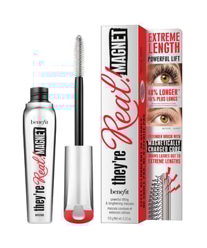 Experience lash transformation with They're Real! Magnet Extreme Lengthening Mascara. This innovative mascara extends lashes up to 40% longer with its magnetic force and 36-hour formula. The Extender Brush pulls the Magnetic Mineral Enriched Formula for maximum lift. Zig Zag bristles separate and define each lash. In a self-evaluation of 110 women, 93% noted extreme lengthening, and 95% reported noticeable lift. For best results, wiggle the wand from base to tips and allow seconds to dry between coats for stunning lash drama!