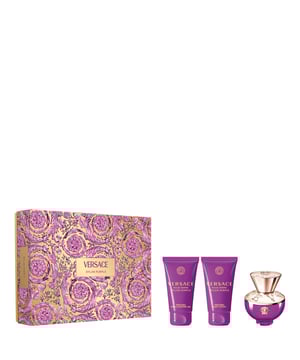 Experience the enchanting allure of Versace Dylan Purple Eau de Parfum Gift Set, a celebration of feminine sensuality. This exquisite fragrance opens with a playful blend of sparkling bergamot and fresh orange, evoking the charm of Italy. The heart reveals a captivating bouquet of freesia, complemented by juicy pear, creating a vibrant scent. The base notes of creamy Cedarwood and Ambrofixa add depth. This gift set includes a 50ml Eau de Parfum, a 50ml shower gel, and a 50ml body lotion, perfect for indulging yourself or a loved one.