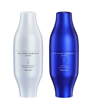 Experience the power of Shiseido's Bio-Performance Skin Filler Serum Duo. This set includes two serums designed for optimal skin rejuvenation. The Full Expansion Serum enhances moisture and volume, reducing wrinkles and fine lines. The Infill Serum penetrates deeply with advanced Molecushift technology, utilizing hyaluronic acid for lasting hydration. For best results, apply the Full Expansion Serum in the morning and the Infill Serum at night, followed by your favorite cream. Achieve smoother, more radiant skin with this essential duo.