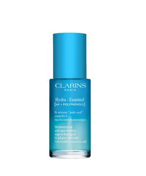 Experience deep hydration with the Clarins Hydra-Essentiel [HA²] Bi-Phase Serum. This luxurious serum is designed to restore your skin's natural moisture balance and improve its texture with an intense hydration boost. Infused with strawberry tree extract, it helps reduce excess shine for a matte finish, while leaf of life enhances your skin's natural hydration process. For best results, apply this serum to a cleansed face and neck every morning and evening to reveal a radiant, hydrated complexion.