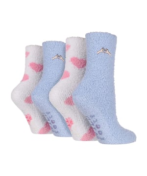 Wildfeet - 4 Pack Ladies Cosy Lounge Socks: Wildfeet Cosy Lounge Socks are a delightful, snug gift idea for those who appreciate the finer things in life. Consider these Ladies Cosy Lounge Socks which come with the distinctive touch of unmatched comfort and warmth. These unique socks make for a fantastic gift that anyone seeking comfort would appreciate. They add a fun twist to your home attire and could even be a thoughtful Christmas stocking filler!. They fit snugly, providing the ideal cushion for your feet, and are made from material that ensures breathability for those cosy nights in. These socks will keep you warm and comfy through all those chilly Autumn/Winter nights. The pack includes 4 pairs of socks that will blend well with your home lounge outfits. The perfect treat for ladies who value comfort and novelty in equal measure. Brought to you from the reliable Sock Shop Wildfeet, that's known for offering the very best in fun, comfort, and positive vibes, these socks are all about celebrating the joy of a day spent lounging around! They come in one practical pack of 4 pairs, ensuring you have a fresh pair ready, always. Extra Product Details: Wildfeet Ladies Cosy Lounge Socks Comfort and Novelty Design A Warm, Unique Gift Idea Soft & Comfortable Feel Breathable Material for Comfort 4 Pairs Per Pack Perfect for Lounging Around Four times the Comfort!