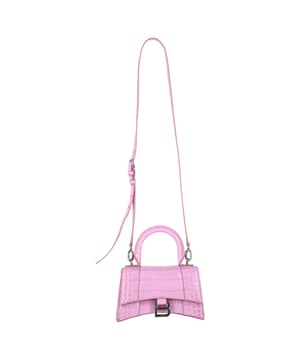 VINTAGE, RRP AS NEW
Make a bold statement with the **Balenciaga XS Hourglass Croc-Embossed Handbag** in vibrant pink leather—a sculptural mini accessory that exudes luxury and attitude. Its glossy croc-embossed finish and signature curved silhouette offer an edgy twist on classic elegance. **Styling tip:** Pair it with an all-black ensemble or neutral tones to let the pink pop and elevate your outfit with high-fashion flair.

Balenciaga XS Hourglass Croc-Embossed Handbag in Pink Leather

Condition: Very good
Signs of wear: Minor signs of wear
Packaging: None
Color: Pink | rose
Material: Leather | calfskin leather
Size: One Size | One Size
Measurements: Width: 75; Height: 110; Length: 185; Handle drop: 100; Strap length: 1090
SKU: NAPPUGBBA501189W